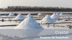  Presentation with taiwan - Presentation design consisting of salt-farm-salt-pile background and a gray colored foreground