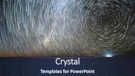  Presentation with shooting star - Beautiful presentation design featuring salt flat under night star backdrop and a navy blue colored foreground