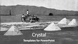  Presentation with water farming canals california - PPT theme enhanced with salt harvesting by plow salton background and a gray colored foreground
