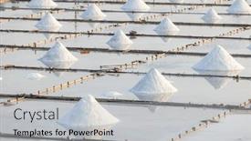  Presentation with salt - Presentation theme consisting of salt-in-sea-salt-farm background and a light gray colored foreground