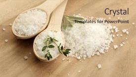  Presentation with salt farming - Theme enhanced with salt in spoons with fresh background and a coral colored foreground