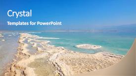  Presentation with patterns - Amazing theme having salt in the dead sea backdrop and a teal colored foreground