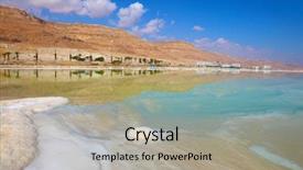  Presentation with patterns - Cool new PPT theme with salt in the dead sea backdrop and a light gray colored foreground