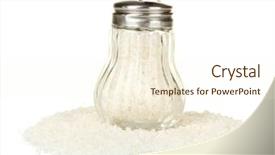  Presentation with nutrition whey protein shaker sports - Theme having salt in the salt shaker background and a cream colored foreground