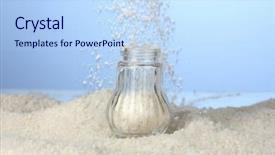  Presentation with salt - Beautiful theme featuring salt in the salt shaker backdrop and a light blue colored foreground