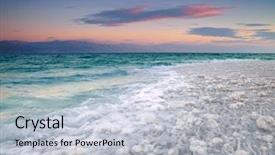  Presentation with salt - Colorful slide set enhanced with salt lake - dead sea coastline backdrop and a lemonade colored foreground