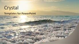  Presentation with israel - Theme having salt lake - sunrise at dead sea israel background and a lemonade colored foreground