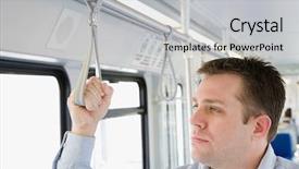  Presentation with salt lake city - Slides having salt lake city - commuter on light rail background and a  colored foreground