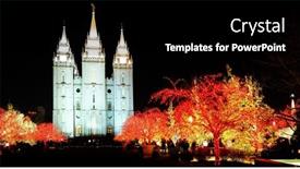  Presentation with december - Slides consisting of salt-lake-city-mormon-temple background and a black colored foreground