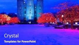  Presentation with salt lake temple - Theme having salt-lake-city-temple-square background and a cobalt blue colored foreground