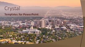  Presentation with salt lake city - Presentation design consisting of salt-lake-city-utah-usa background and a lemonade colored foreground