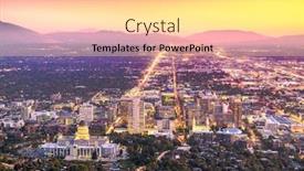  Presentation with salt lake city - Beautiful theme featuring salt-lake-city-utah-usa backdrop and a light gray colored foreground