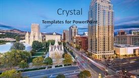  Presentation with salt lake temple - Amazing PPT theme having salt-lake-city-utah-usa backdrop and a teal colored foreground