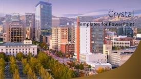  Presentation with salt lake city - Beautiful PPT theme featuring salt-lake-city-utah-usa backdrop and a light blue colored foreground