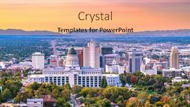  Presentation with utah - Cool new slide deck with salt-lake-city-utah-usa backdrop and a lemonade colored foreground