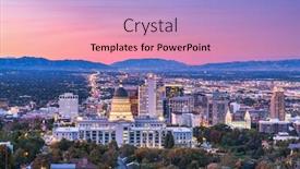 Presentation with salt lake city - Slides having salt-lake-city-utah-usa background and a coral colored foreground