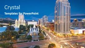  Presentation with utah - Slides featuring salt-lake-city-utah-usa background and a ocean colored foreground