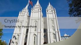  Presentation with salt lake temple - Beautiful slides featuring salt-lake-city-utah-usa backdrop and a light gray colored foreground