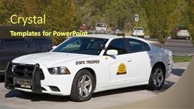  Presentation with lake front - Slide deck with salt-lake-city-utah-usa background and a tawny brown colored foreground