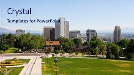  Presentation with salt lake city - Presentation theme having salt lake city utah background and a light blue colored foreground