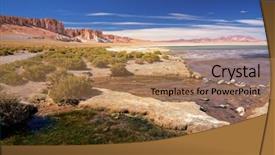  Presentation with salt - Colorful slide set enhanced with salt lake salar de tara backdrop and a coral colored foreground