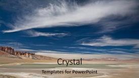  Presentation with chile - PPT theme with salt lake salar de tara background and a coral colored foreground