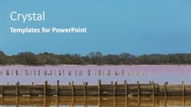  Presentation with algae - PPT layouts with salt-lake-with-pink-algae background and a light blue colored foreground