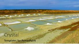  Presentation with marsh - Beautiful presentation theme featuring salt-marsh-in-france-ile backdrop and a yellow colored foreground