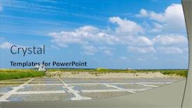  Presentation with marsh - Presentation theme featuring salt-marsh-motor-home background and a light blue colored foreground