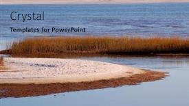  Presentation with marsh - Slides having salt-marsh background and a seafoam green colored foreground