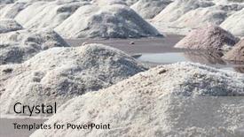  Presentation with mining - PPT theme featuring salt mining on sambhar lake background and a light gray colored foreground