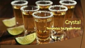  Presentation with green gold - Colorful slide deck enhanced with salt on wooden background backdrop and a tawny brown colored foreground