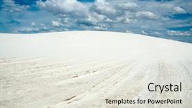  Presentation with sand dunes - Amazing slide deck having salt playa and sand dunes backdrop and a sky blue colored foreground