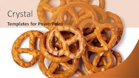  Presentation with salt - Audience pleasing theme consisting of salt-pretzels-isolated-on-white backdrop and a gold colored foreground
