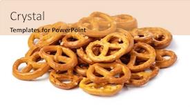  Presentation with salt - Slide set consisting of salt-pretzels-isolated-on-white background and a yellow colored foreground