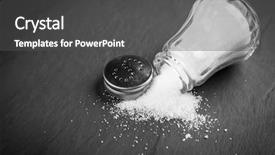  Presentation with salt - Presentation theme consisting of salt shaker on slate board background and a dark gray colored foreground