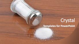  Presentation with table salt - Colorful slide deck enhanced with salt shaker on table backdrop and a  colored foreground