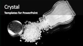  Presentation with salt - Colorful slides enhanced with salt shaker with spilled salt backdrop and a black colored foreground
