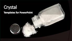  Presentation with salt farming - Beautiful slide deck featuring salt shaker with spilled salt backdrop and a black colored foreground