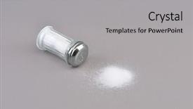  Presentation with spilling - Cool new slides with salt spilling from glass salt shaker backdrop and a light gray colored foreground