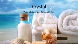  Presentation with bath bombs for mothers - Beautiful slide deck featuring salt stress - fluffy towels with bath accessories backdrop and a light blue colored foreground