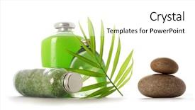  Presentation with wellness products - Presentation theme enhanced with salt stress - wellness products background and a white colored foreground