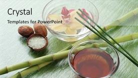  Presentation with spa concept - PPT theme having salt stress plants - spa concept background and a  colored foreground