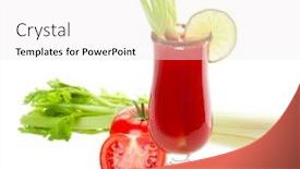  Presentation with celery - Presentation theme consisting of salted caesar cocktail with celery background and a white colored foreground