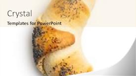  Presentation with croissant - Beautiful slides featuring salted-croissant-bun-roll backdrop and a blonde colored foreground