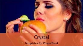  Presentation with fast food - PPT layouts featuring salted cucumber use of harmful background and a red colored foreground