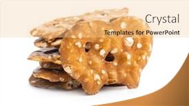  Presentation with flat - Presentation design consisting of salted-mini-flat-pretzels-isolated background and a lemonade colored foreground