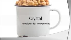  Presentation with peanuts - Beautiful slides featuring salted roasted peanuts in cup backdrop and a white colored foreground