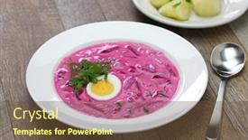  Presentation with kefir - Slide set consisting of saltibarscai-cold-beet-soup background and a tawny brown colored foreground