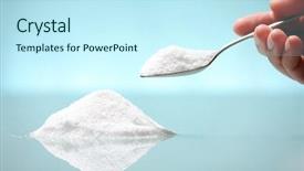  Presentation with salt - Theme featuring saltsalt - pile of salt background and a cool aqua colored foreground